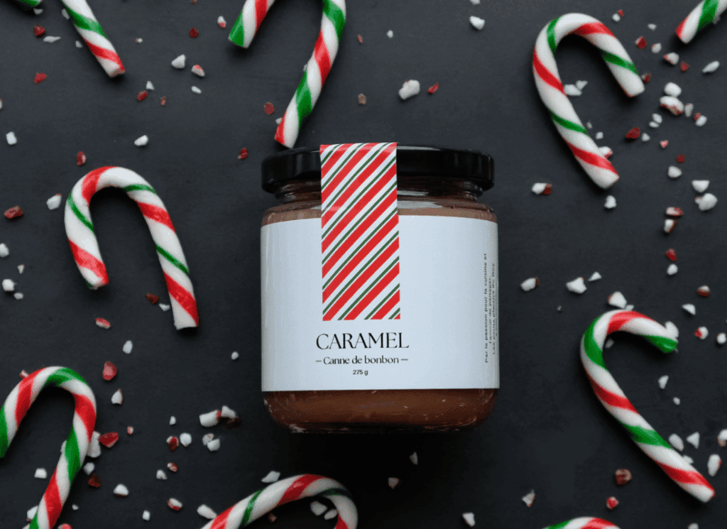 Caramel à la canne de bonbon