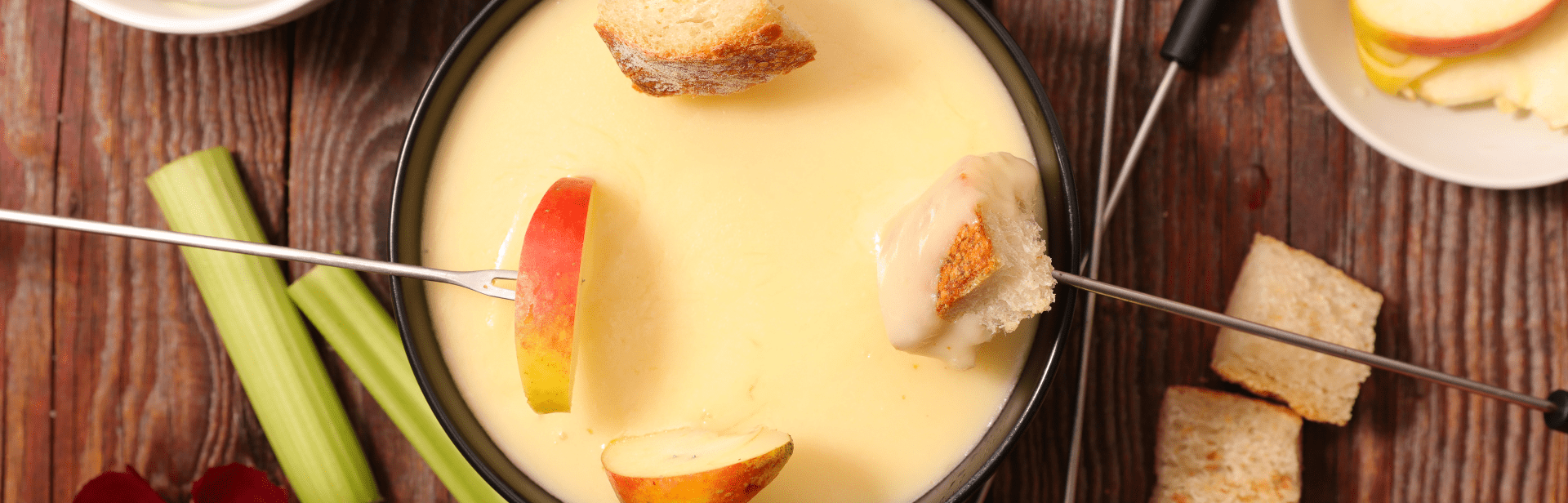 Fondue au fromage et ses accompagnements avec la fromagerie L'Ancêtre