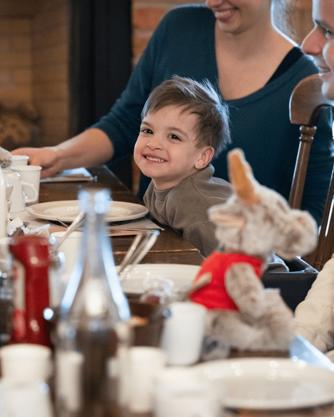 Enfant heureux, érablière Charbonneau
