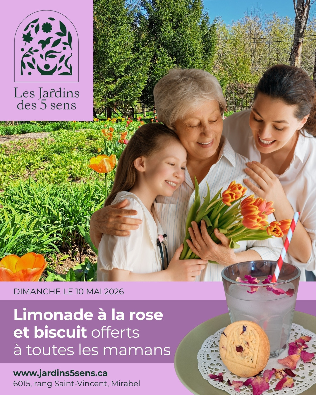 Spécial Fête des mères : Les Jardins des 5 sens
