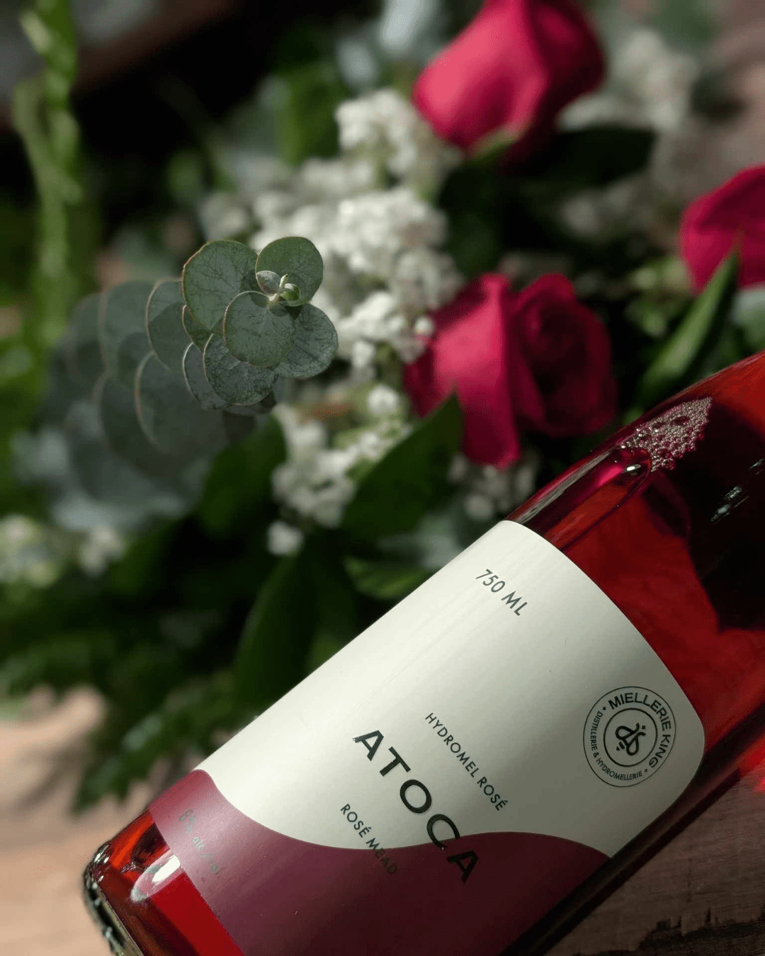 Vin de miel rosé Atoca, Miellerie King - Distillerie et Hydromellerie