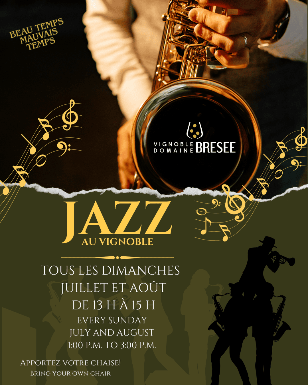 Profitez d'une programmation conviviale au Vignoble Domaine Bresee